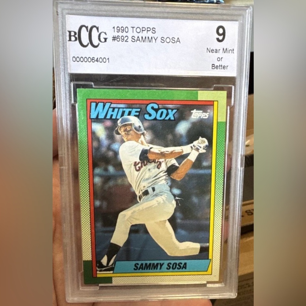 1990 Topps Sammy Sosa Rookie Card #692 RC BCCG 9 Slab White Sox MLB
